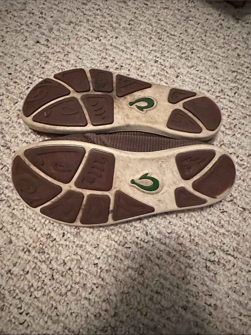 OluKai Brown Mesh Slip-On Loafers with Tan Sole